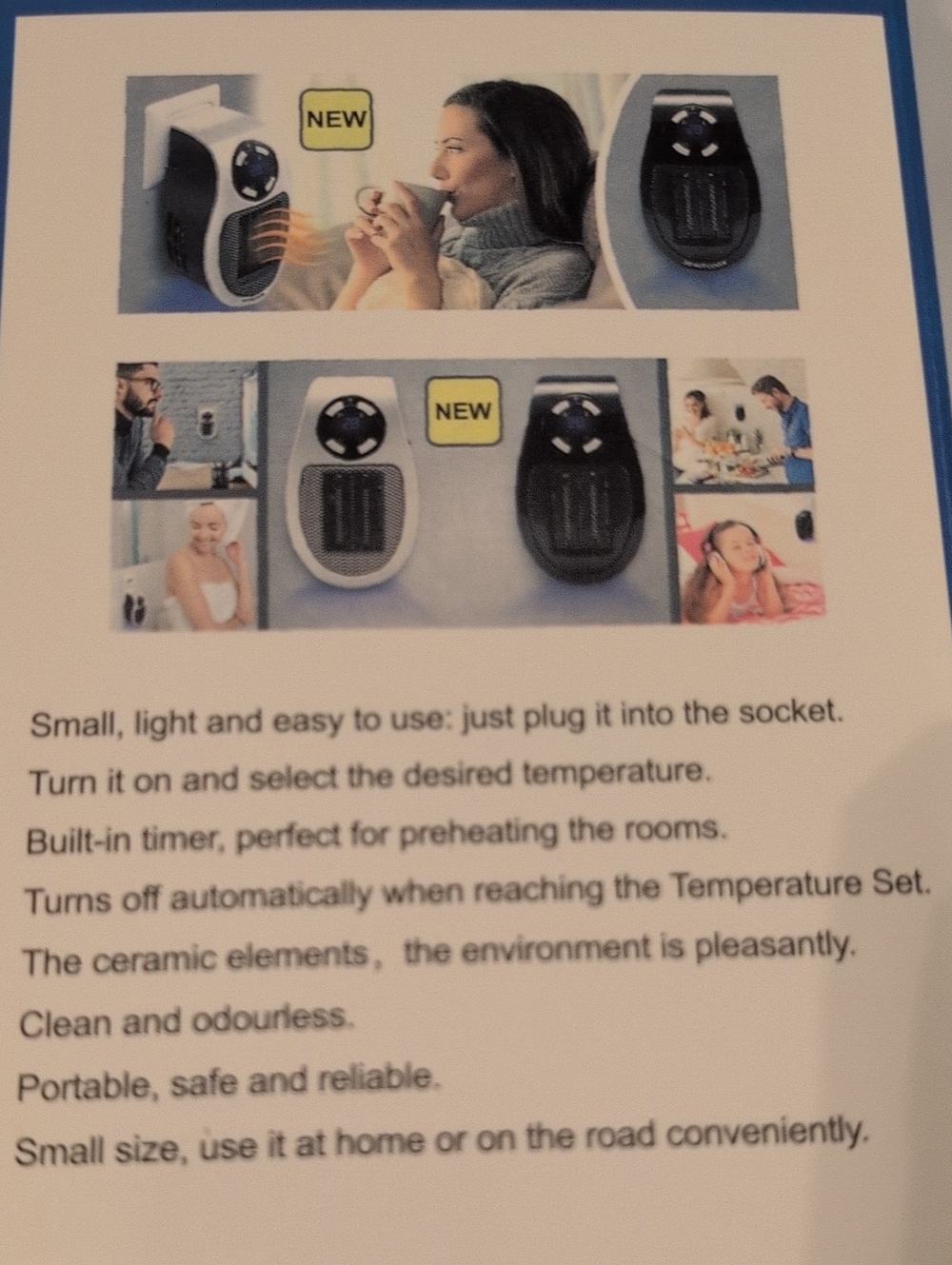 Compact Portable Heater Plug-in 7 Inch - Picture 3 of 8
